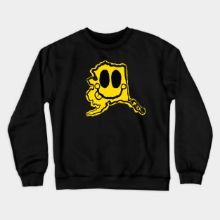 Alaska Happy Face with tongue sticking out Crewneck Sweatshirt